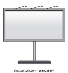 illustration of the empty template advertising billboard mockup