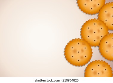 Illustration of the empty template with biscuits