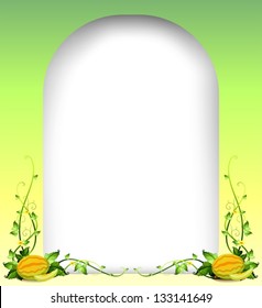 Illustration of an empty template with watermelons