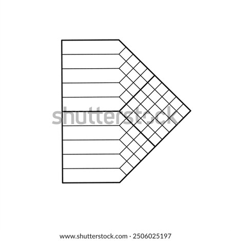 Illustration of an Empty Tiered Matrix Diagram