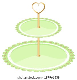 Illustration of an empty tray on a white background