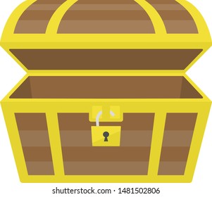 
Illustration of an empty treasure chest.