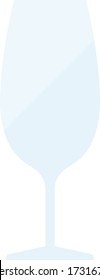 Ilustración de una copa de vino vacía.