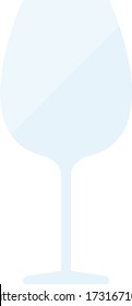 Illustration of an empty wine glass.