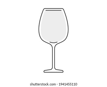 Ilustración de una copa de vino vacía.