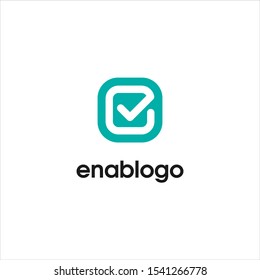 Illustration enable icon logo design concept