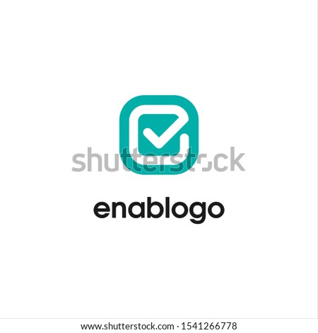Illustration enable icon logo design concept