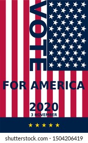 Illustration encouraging americans to vote in the presidential election of 2020. Impartial and suitable for all kinds of use, including printing, web, social media, marketing etc... 24x36 in (ARCH D)