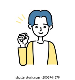 Illustration of a encouraging man 