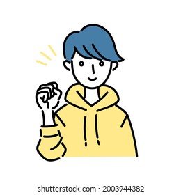 Illustration of a encouraging man 