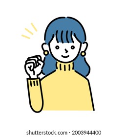 Illustration of a encouraging woman 