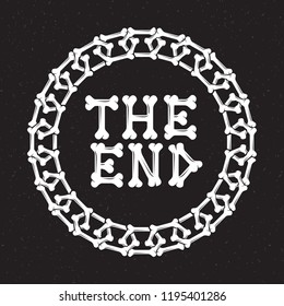 Illustration the end of a chain of bones