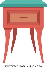 Ilustración Mesa de final de diseño de arte plano