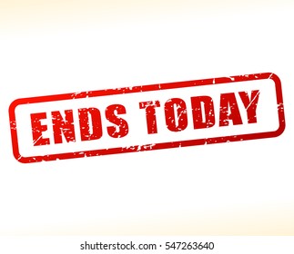 Illustration of ends today text 