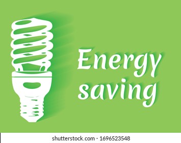 Illustration of energy saving bulb, vector illustration