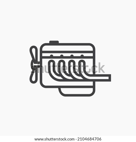 illustration of engine car, vector art.