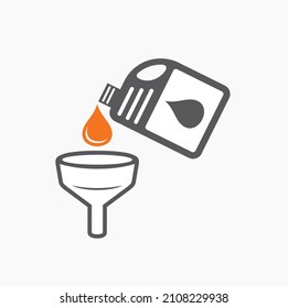 ilustración de aceite lubricante del motor, mantenimiento automático, arte vectorial.