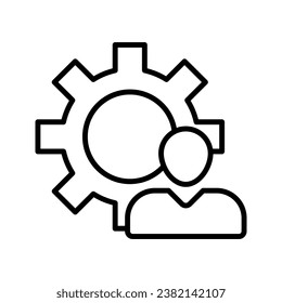 illustration of engineer, industrial worker icon vector