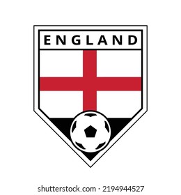 Illustration Of England Angled Team Badge For Football Tournament