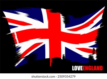 ILLUSTRATION OF ENGLAND FLAG COUNTRY MADE BY CORELDRAW