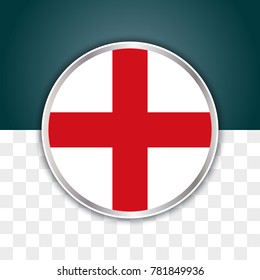 illustration of england flag with isolated transparent background