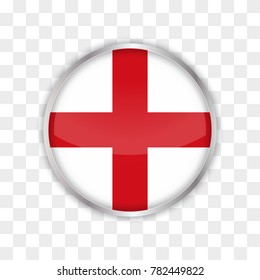 illustration of england flag with isolated transparent background