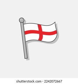 Ilustración de la plantilla de la bandera de Inglaterra