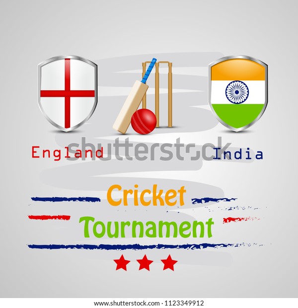 Illustration England India Country Flag Participating Stock Vector Royalty Free 1123349912