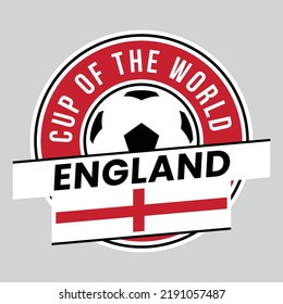 Illustration Of England Team Badge For Football Tournament