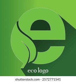 An illustration of English letter E, A vector art of eco branding element, An inspiration for creating fine company logo