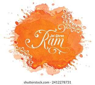 Illustration of English text- Jai Shree Ram, calligraphy Design For Happy Dusshera Festival and ram Navami, Ayodhya -Jai Sri ram