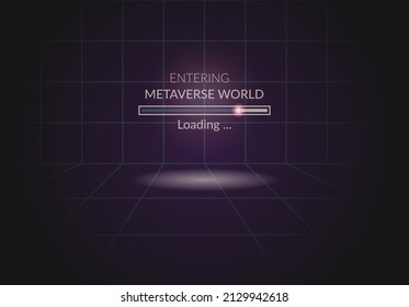 Illustration entering metaverse world technology