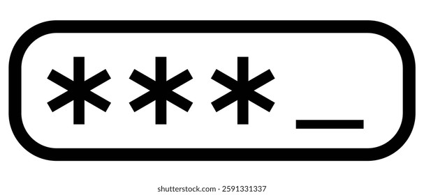 Illustration of entering a PIN, simple vector illustration