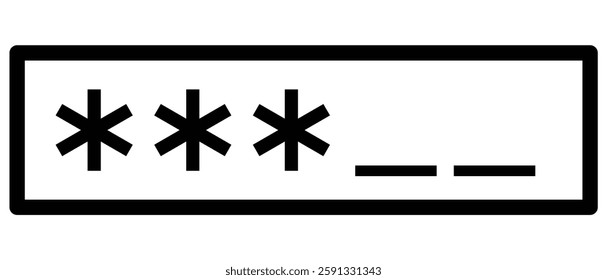 Illustration of entering a PIN, simple vector illustration