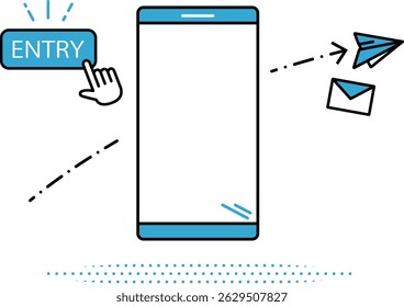 Illustration of entering via smartphone