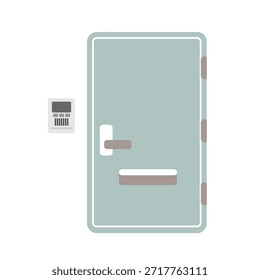 Ilustração da porta de entrada com intercomunicador.
