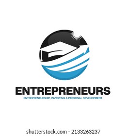 Illustration entrepreneurs Logo Design Template