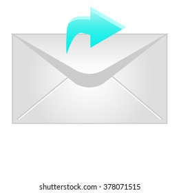 illustration of an envelope and arrow