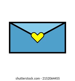 illustration envelope icon on white background