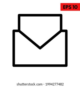 illustration of envelope line icon