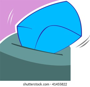 Illustration of a  envelope for mail with box	