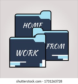 Illustration of envelope that reads working from home