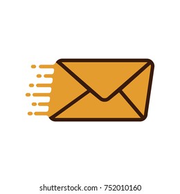illustration of envelope vector icon, fast message icon 