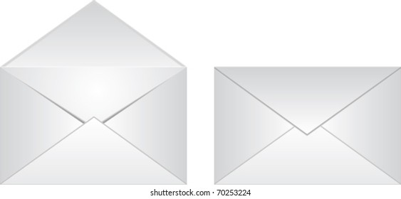 Illustration of Envelopes - Open and Closed