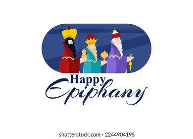 illustration of Epiphany (Epiphany is a Christian festival) vector. Suitable for greeting card, poster and banner. 