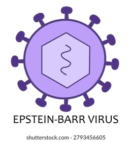 Illustration of Epstein Barr Virus 