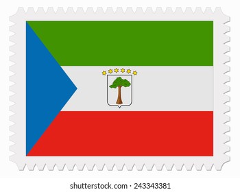 illustration Equatorial Guinea flag stamp