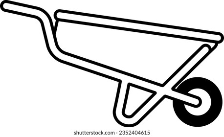 illustration, equipment, vector, object, business, icon, tool, metal, trolley, farm, cargo