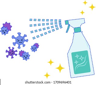 Illustration to eradicate the virus