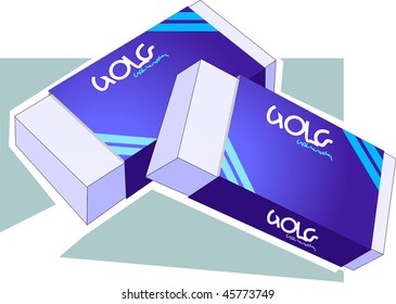 Illustration of eraser with blue cover	